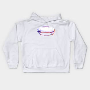 Triumph Spitfire British classic car monoblock red white blue Kids Hoodie